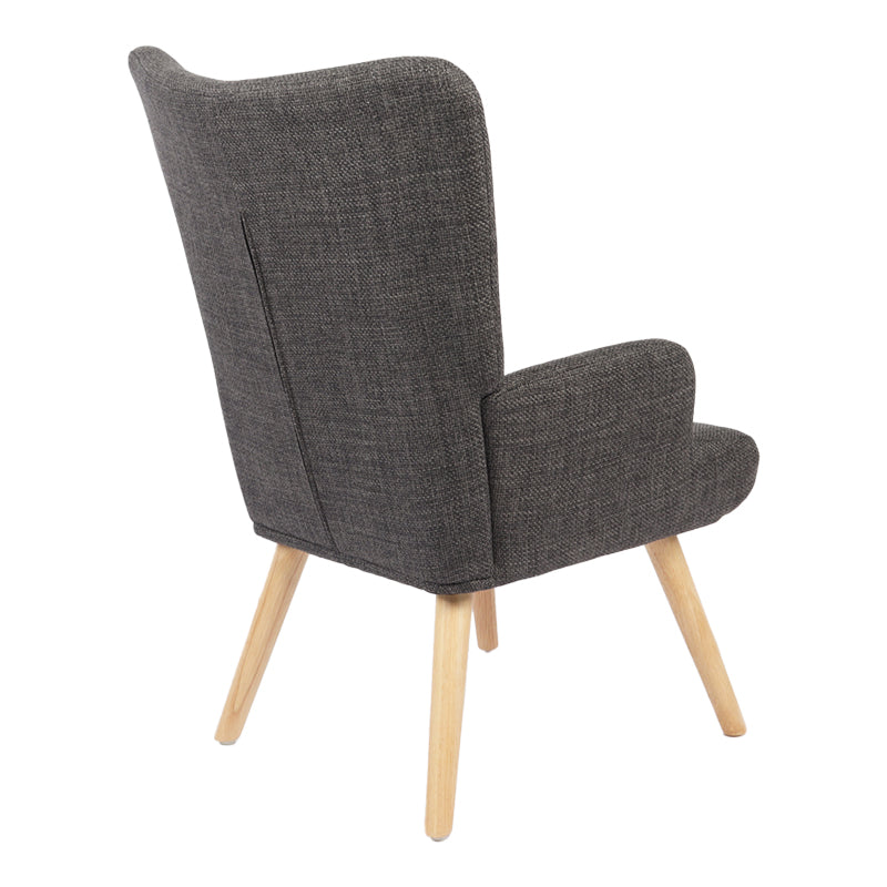 Fotoliu Gerlina, Picioare lemn natural, Diverse culori, 71x64x94 cm - Gri
