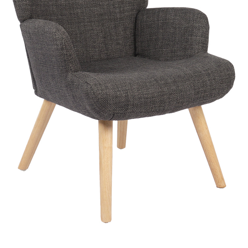 Fotoliu Gerlina, Picioare lemn natural, Diverse culori, 71x64x94 cm - Gri