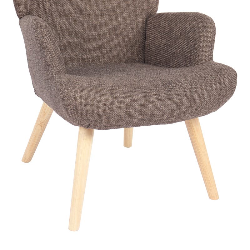 Fotoliu Gerlina, Picioare lemn natural, Diverse culori, 71x64x94 cm - Maro