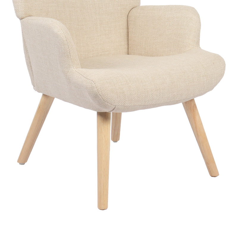 Fotoliu Gerlina, Picioare lemn natural, Diverse culori, 71x64x94 cm - Bej