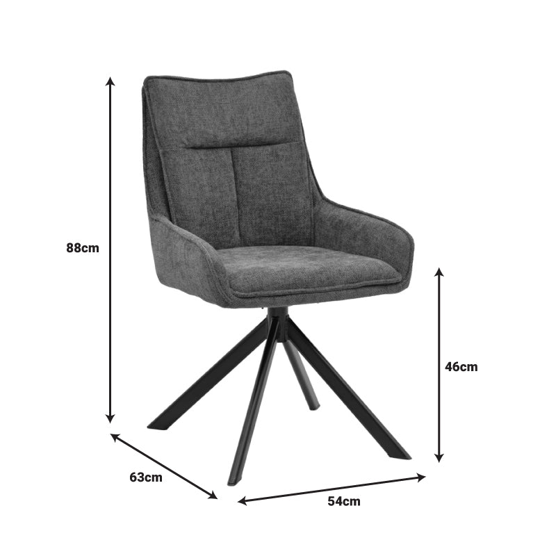Fotoliu Konelian, 54x63x88 cm - Gri
