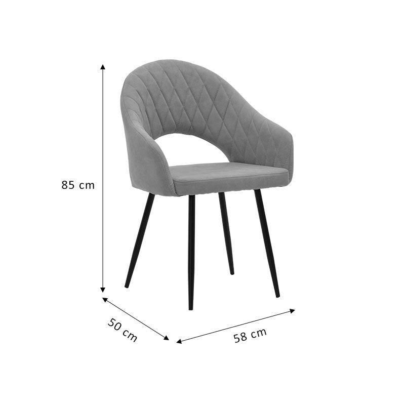 Fotoliu Macie textil, Gri - Maro, 58x50x85 cm - Gri