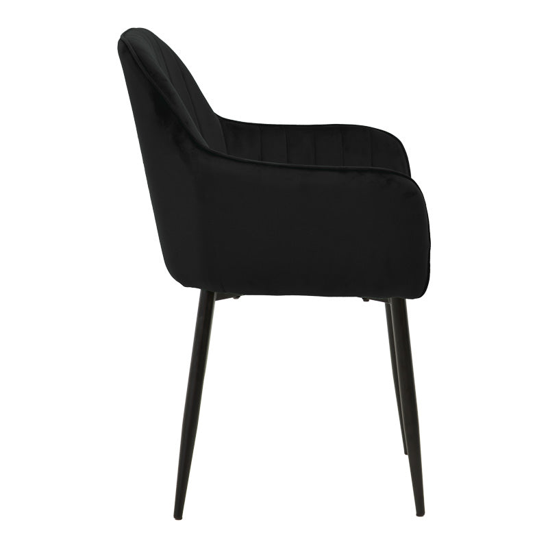 Fotoliu Noor, Catifea, Diverse culori, 58x58x86 cm - Negru