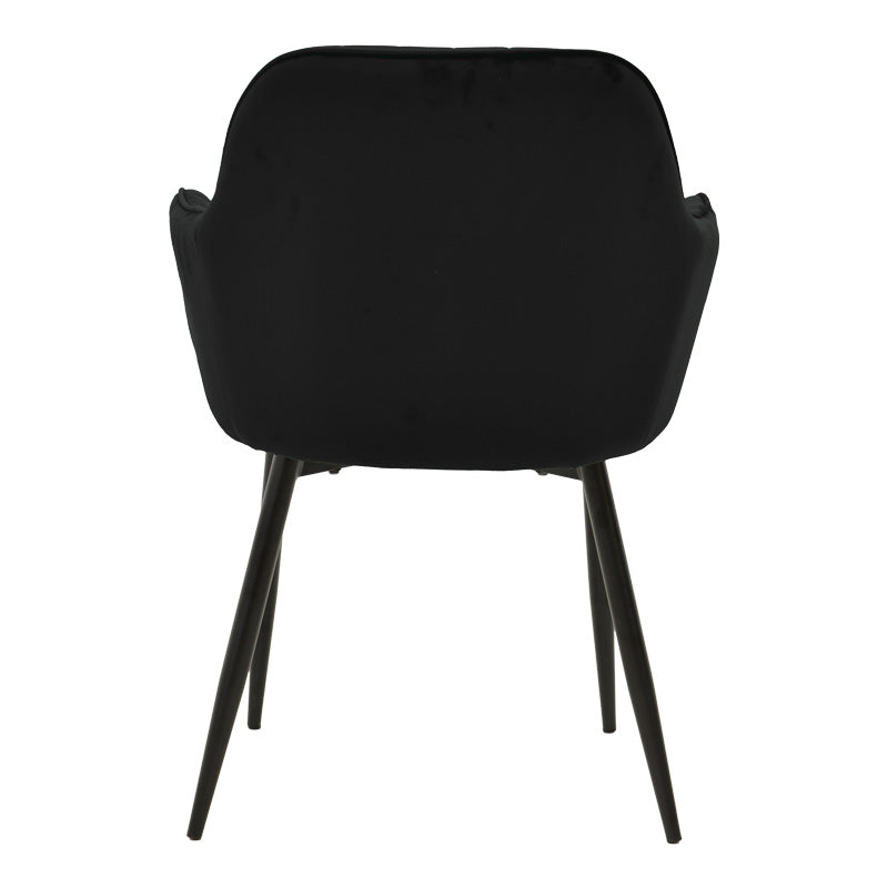 Fotoliu Noor, Catifea, Diverse culori, 58x58x86 cm - Negru