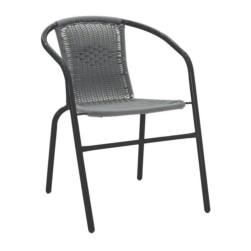Fotoliu Obbi din metal negru-Gri, deschis, 54x56x73 cm