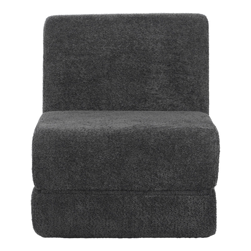 Fotoliu-Pat cu functie extensibila Ferderina, Gri Închis, 66x102x73 cm