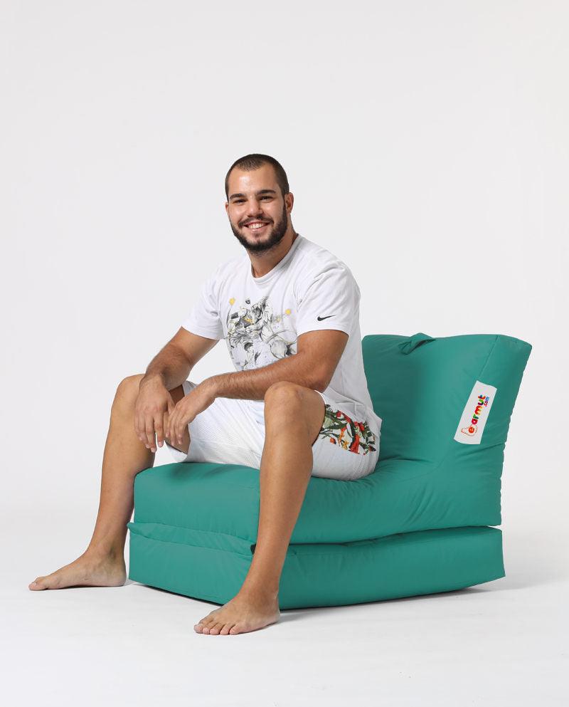 Fotoliu Puf Extensibil, Garden Bean Bag Large, 55x40x40 cm - Turcoaz