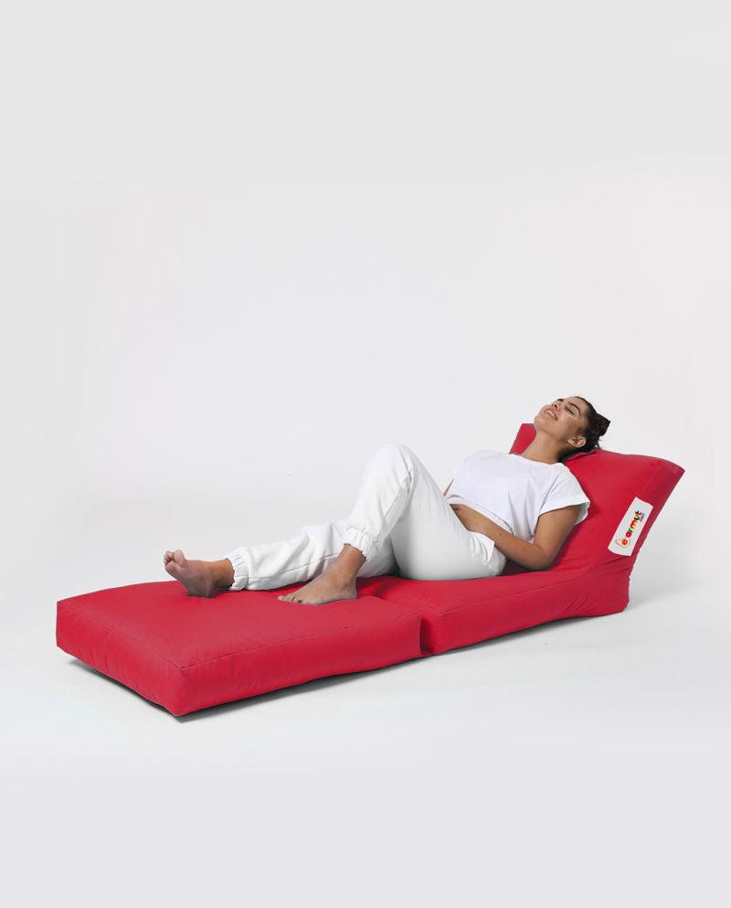 Fotoliu Puf Extensibil, Garden Bean Bag Large, 55x40x40 cm - Roșu