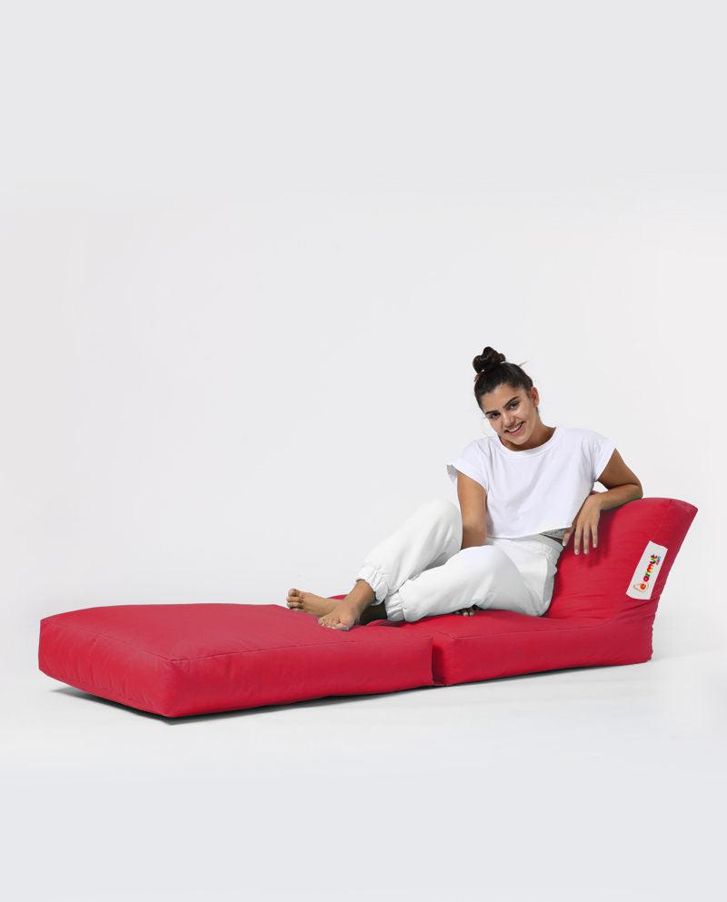 Fotoliu Puf Extensibil, Garden Bean Bag Large, 55x40x40 cm - Roșu