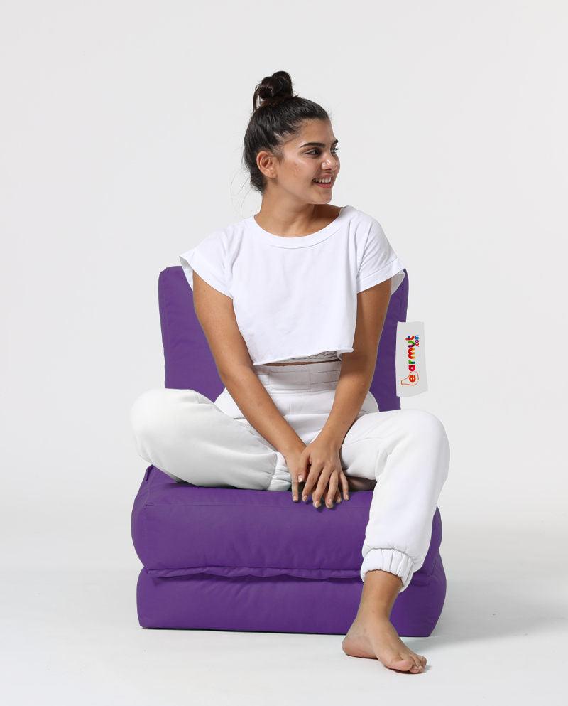 Fotoliu Puf Extensibil, Garden Bean Bag Large, 55x40x40 cm - Violet