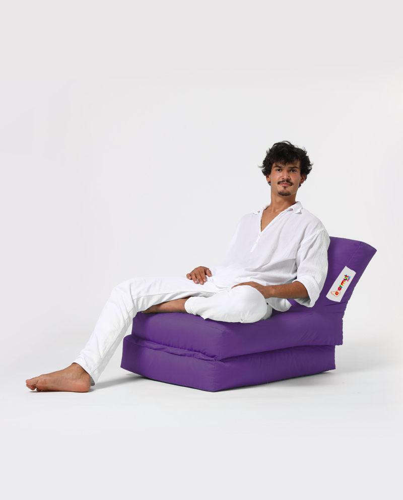 Fotoliu Puf Extensibil, Garden Bean Bag Large, 55x40x40 cm - Violet
