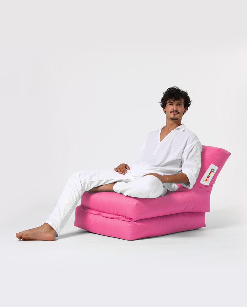 Fotoliu Puf Extensibil, Garden Bean Bag Large, 55x40x40 cm - Roz