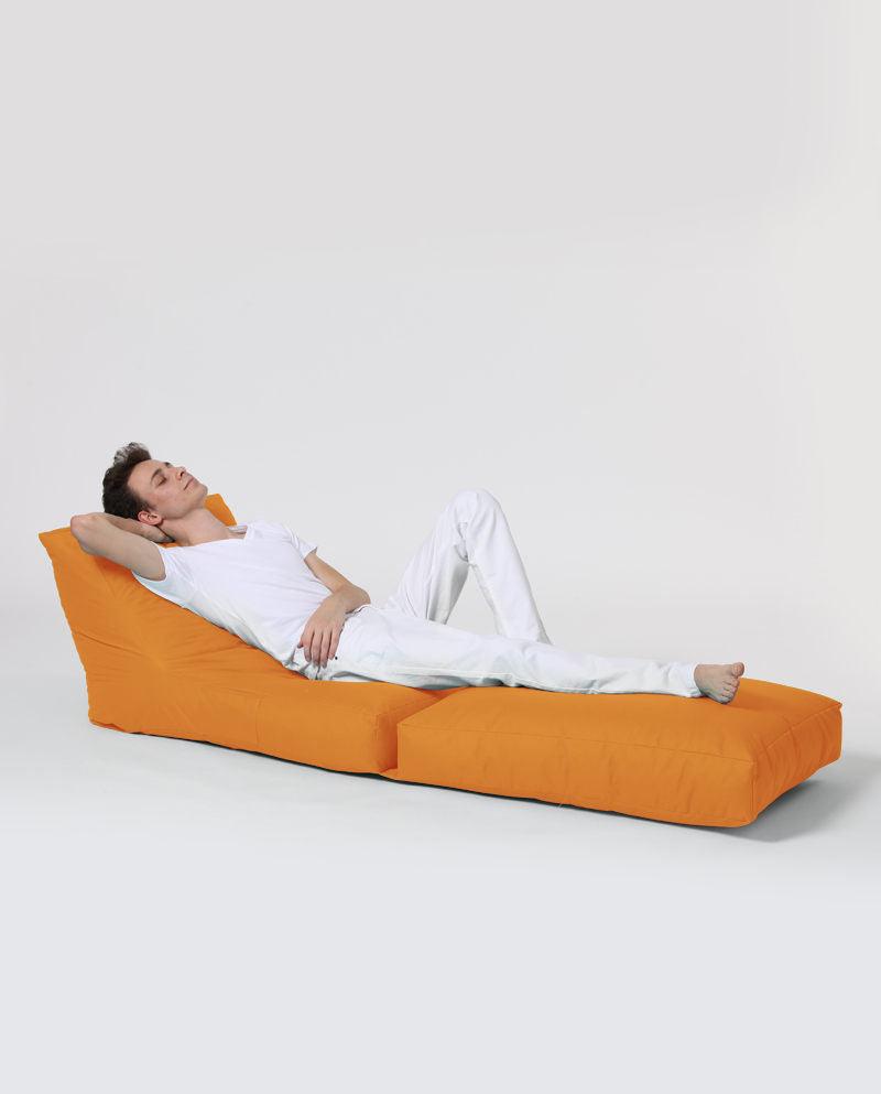 Fotoliu Puf Extensibil, Garden Bean Bag Large, 55x40x40 cm - portocale