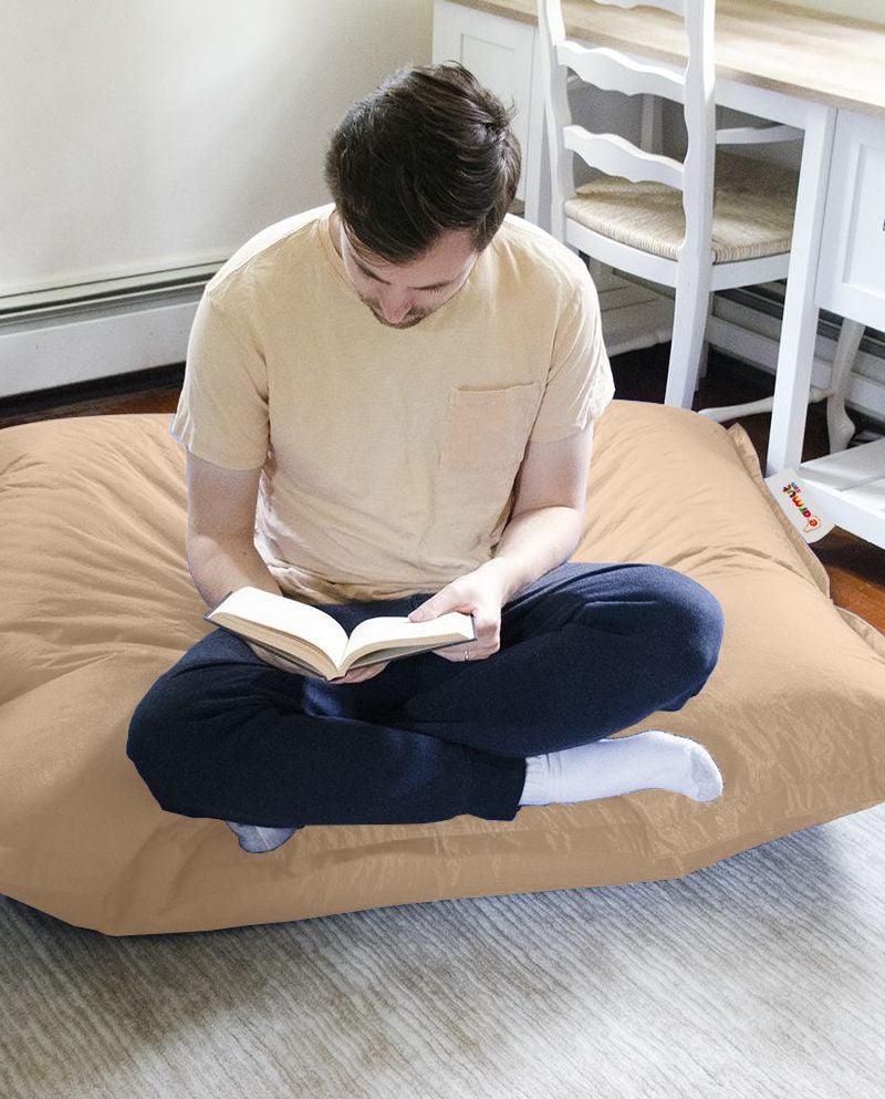 Fotoliu Puf Gradina, Bean Bag, Ferndale, Textil impermeabil, 100x100x20 cm - Maro