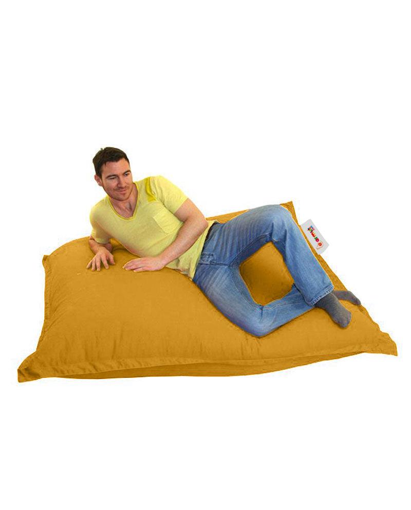 Fotoliu Puf Gradina, Bean Bag, Ferndale, Textil impermeabil, 100x100x20 cm - Galben