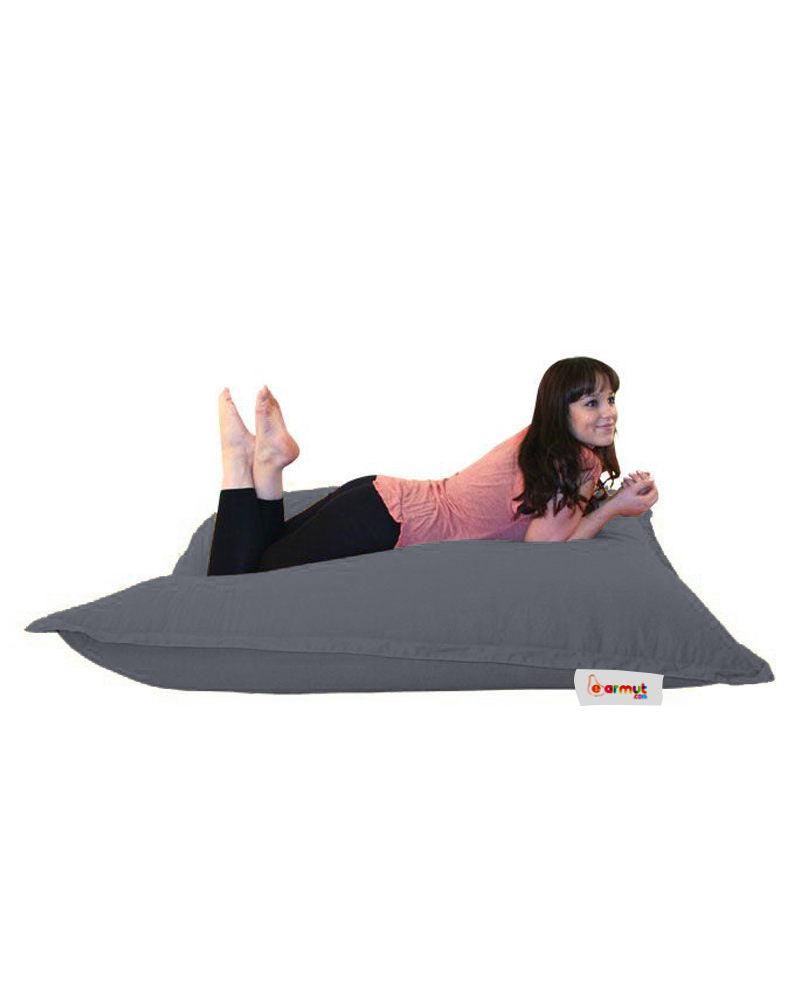 Fotoliu Puf Gradina, Bean Bag, Ferndale, Textil impermeabil, 100x100x20 cm - Fum