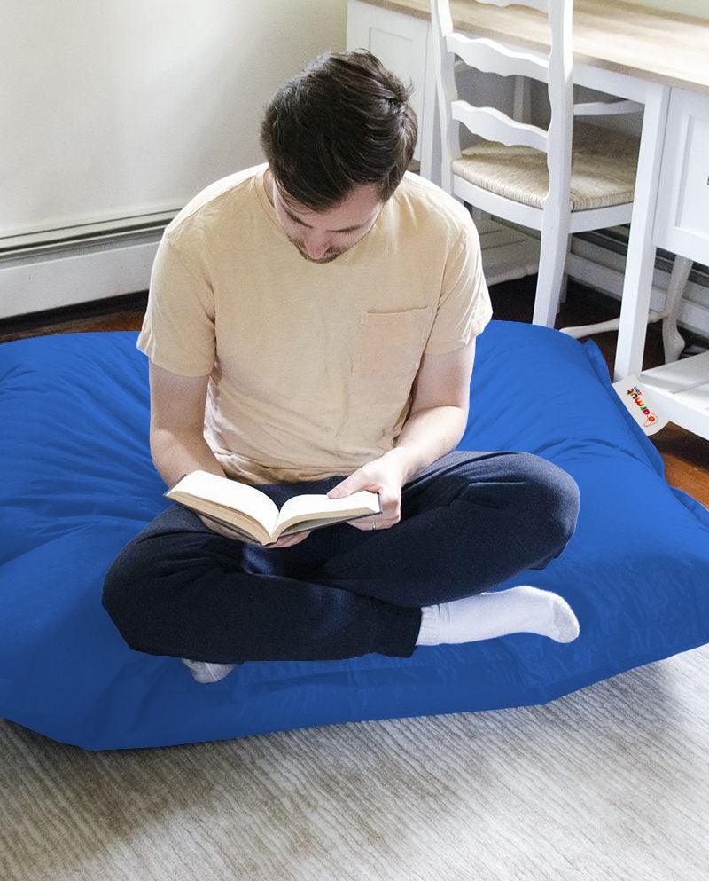 Fotoliu Puf Gradina, Bean Bag, Ferndale, Textil impermeabil, 100x100x20 cm - Albastru