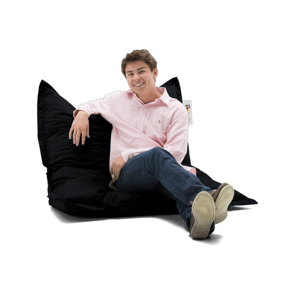 Fotoliu Puf Gradina, Bean Bag, Ferndale, Textil impermeabil, 100x100x20 cm - Negru
