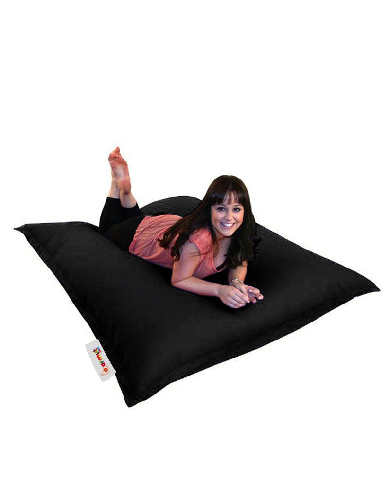 Fotoliu Puf Gradina, Bean Bag, Ferndale, Textil impermeabil, 100x100x20 cm - Negru