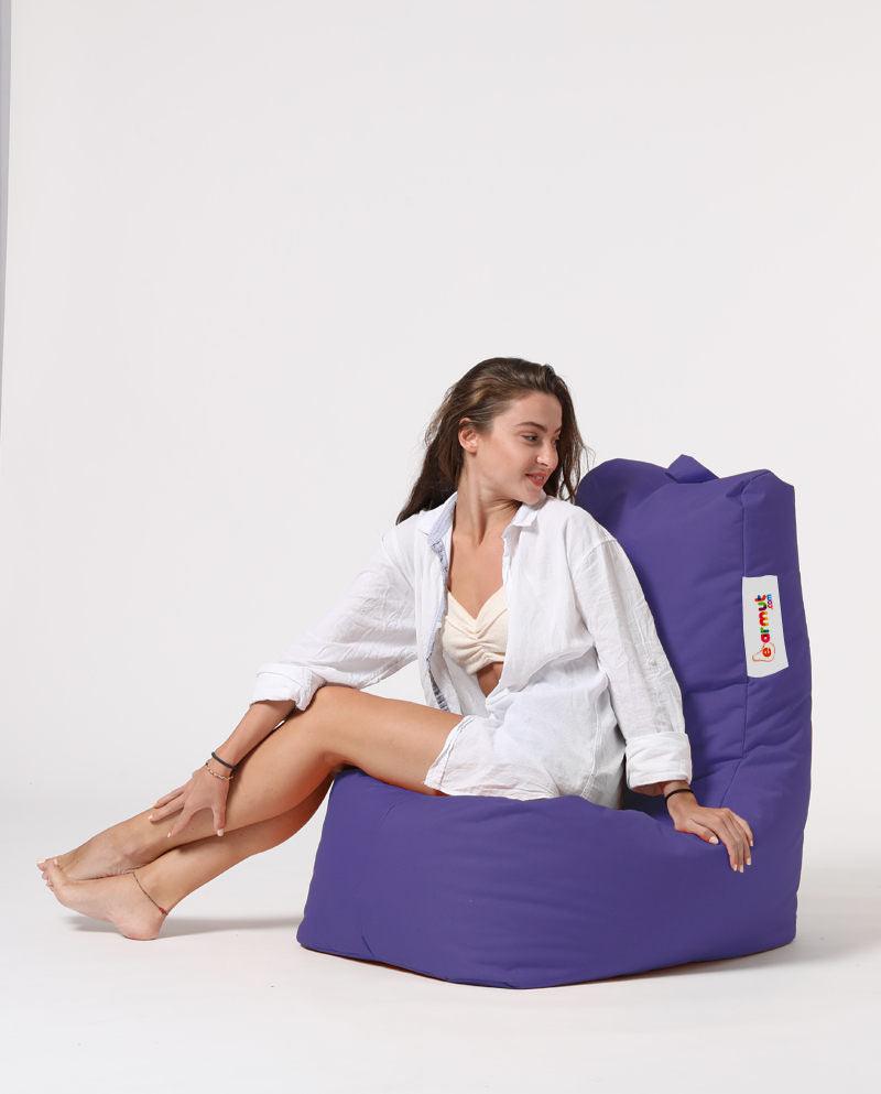 Fotoliu Puf tip Para Gradina, Garden Bean Bag Lounge, 60x90x35 cm - Violet