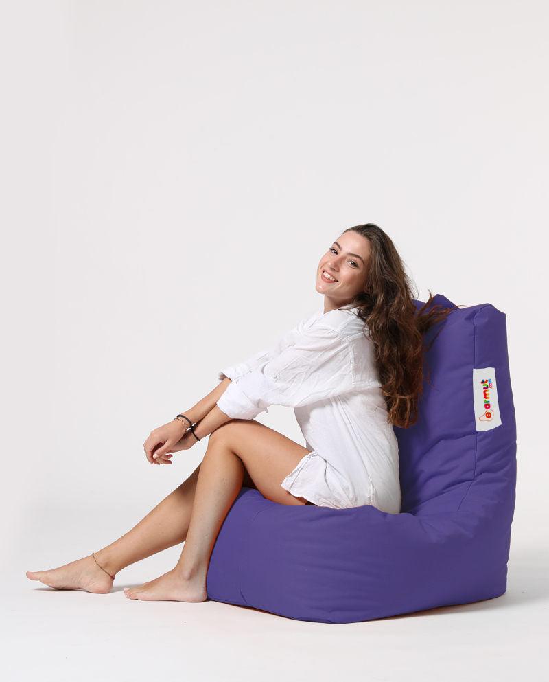 Fotoliu Puf tip Para Gradina, Garden Bean Bag Lounge, 60x90x35 cm - Violet