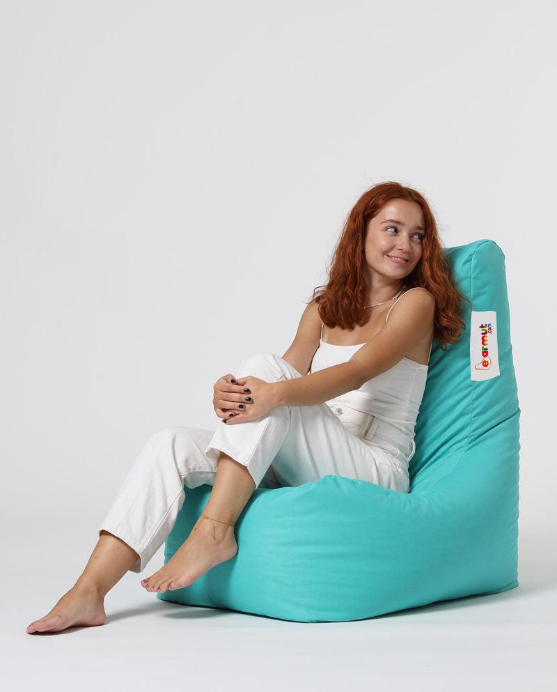 Fotoliu Puf tip Para Gradina, Garden Bean Bag Lounge, 60x90x35 cm - Turcoaz