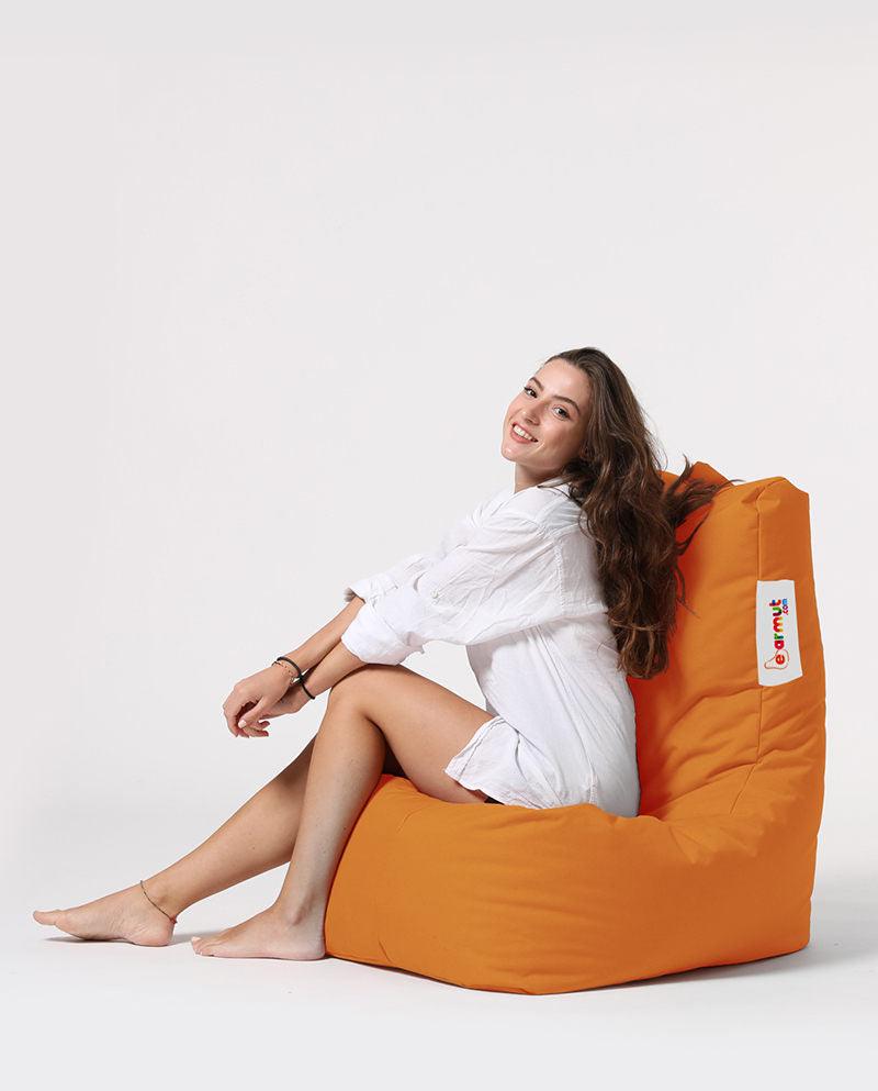 Fotoliu Puf tip Para Gradina, Garden Bean Bag Lounge, 60x90x35 cm - portocale