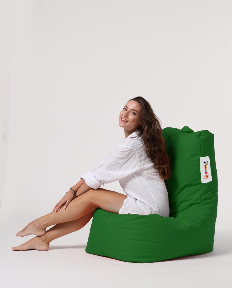 Fotoliu Puf tip Para Gradina, Garden Bean Bag Lounge, 60x90x35 cm - Verde
