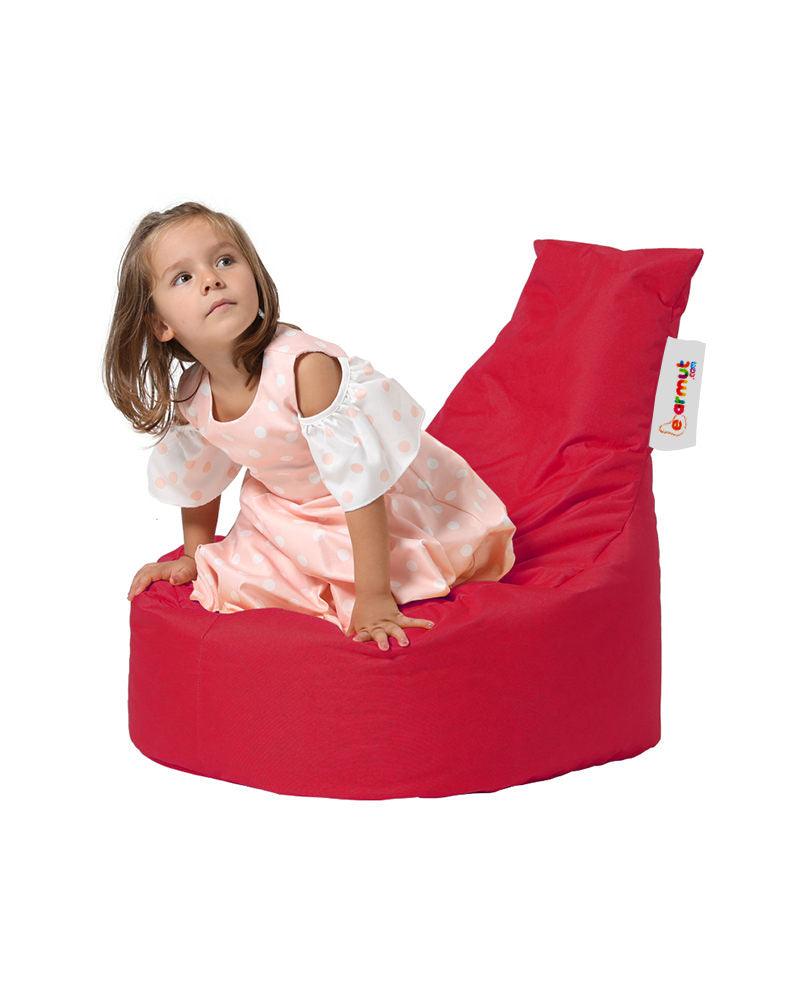 Fotoliu Puf tip Sac pentru Copii, Garden Bean Bag, 70x70x35 cm - Roșu