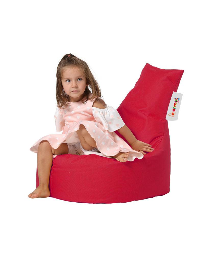 Fotoliu Puf tip Sac pentru Copii, Garden Bean Bag, 70x70x35 cm - Roșu