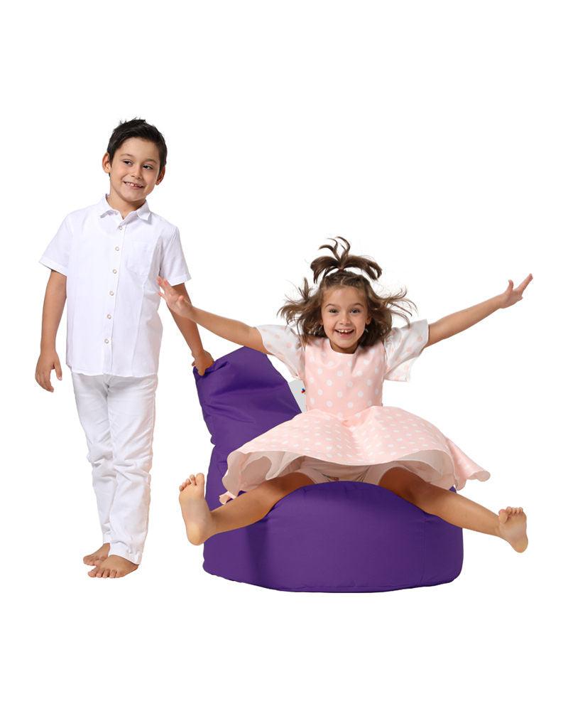 Fotoliu Puf tip Sac pentru Copii, Garden Bean Bag, 70x70x35 cm - Violet