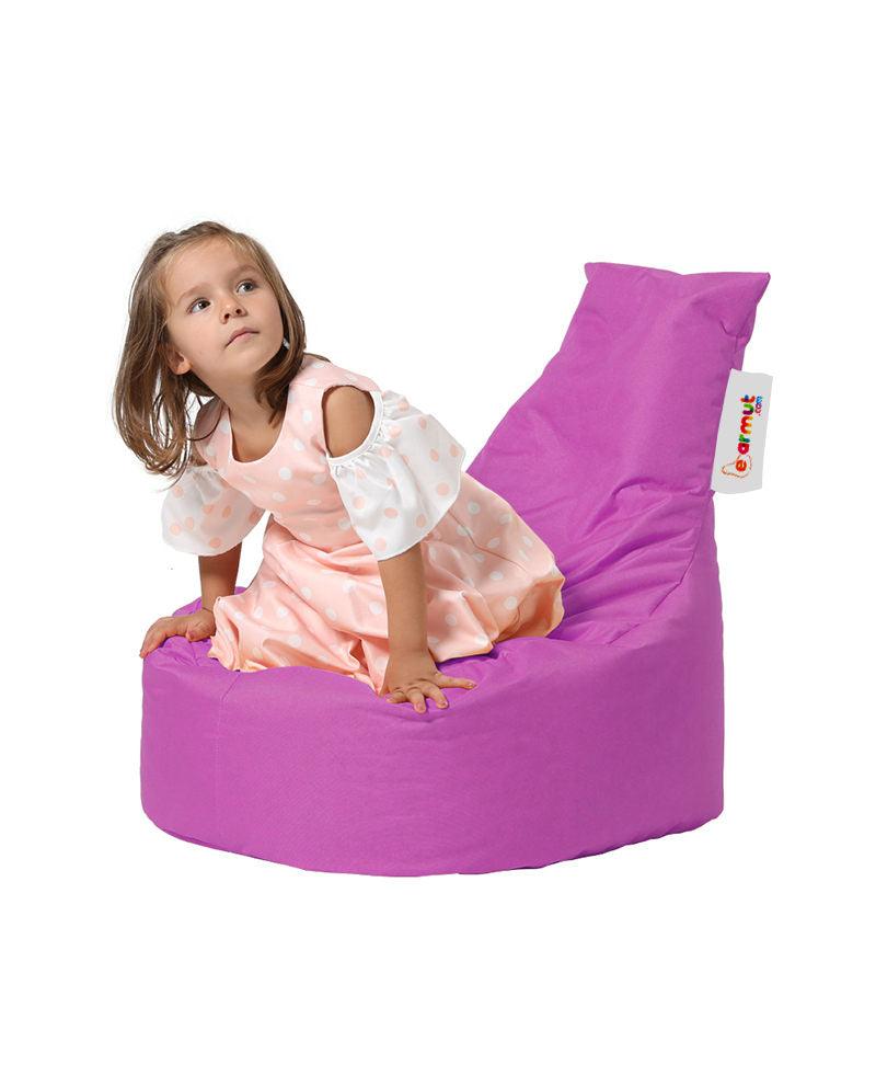 Fotoliu Puf tip Sac pentru Copii, Garden Bean Bag, 70x70x35 cm - Roz