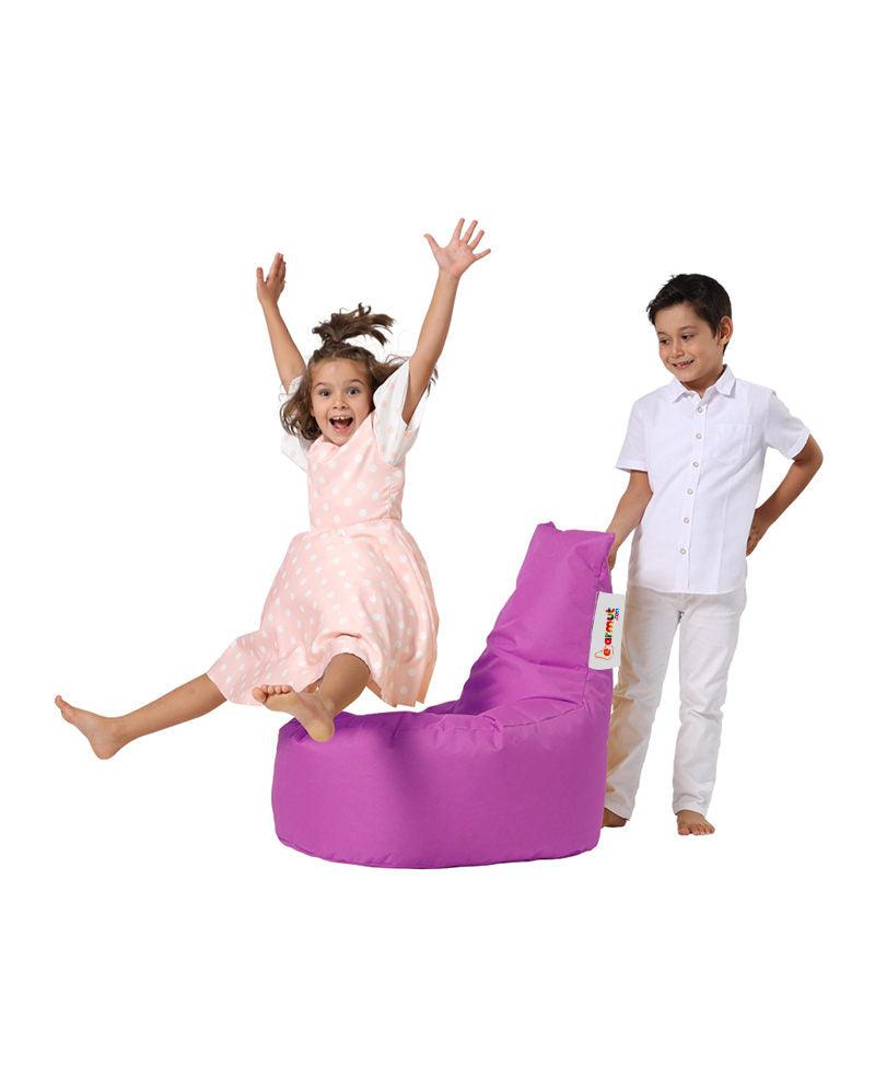 Fotoliu Puf tip Sac pentru Copii, Garden Bean Bag, 70x70x35 cm - Roz