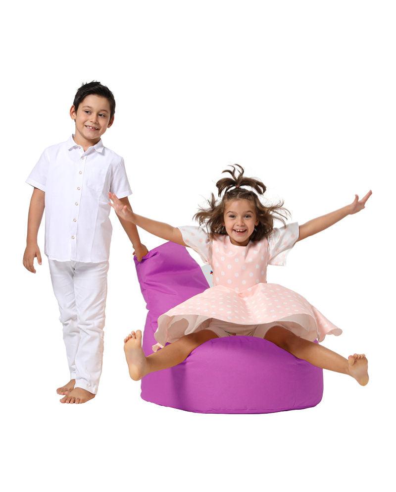 Fotoliu Puf tip Sac pentru Copii, Garden Bean Bag, 70x70x35 cm - Roz
