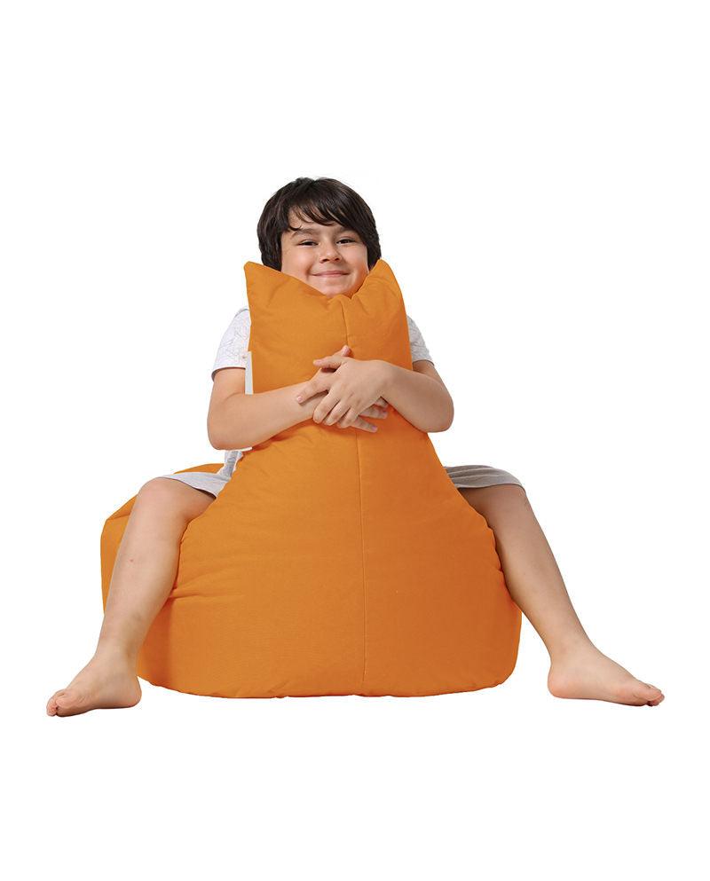 Fotoliu Puf tip Sac pentru Copii, Garden Bean Bag, 70x70x35 cm - portocale