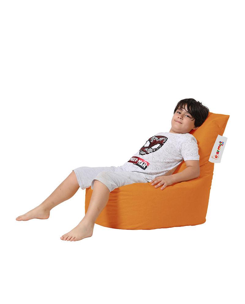 Fotoliu Puf tip Sac pentru Copii, Garden Bean Bag, 70x70x35 cm - portocale
