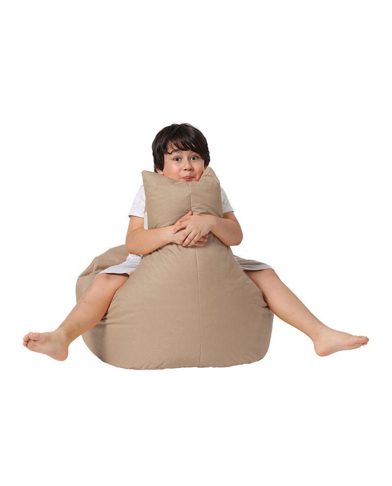Fotoliu Puf tip Sac pentru Copii, Garden Bean Bag, 70x70x35 cm - Maro