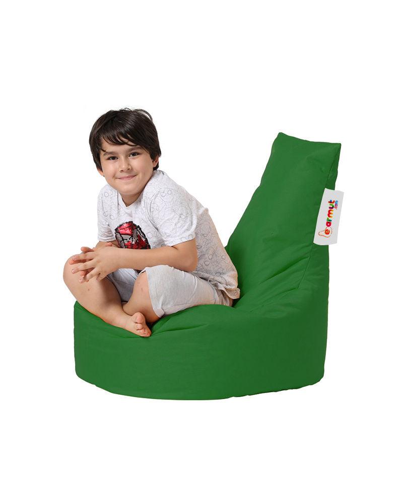 Fotoliu Puf tip Sac pentru Copii, Garden Bean Bag, 70x70x35 cm - Verde