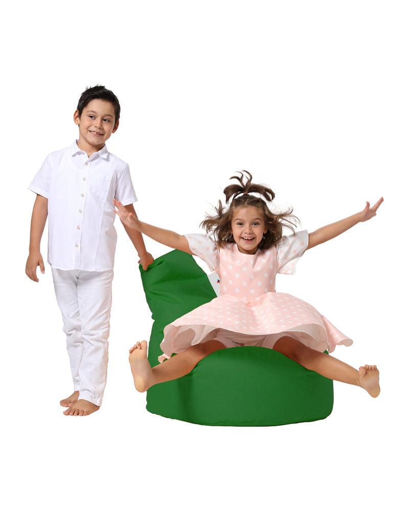 Fotoliu Puf tip Sac pentru Copii, Garden Bean Bag, 70x70x35 cm - Verde