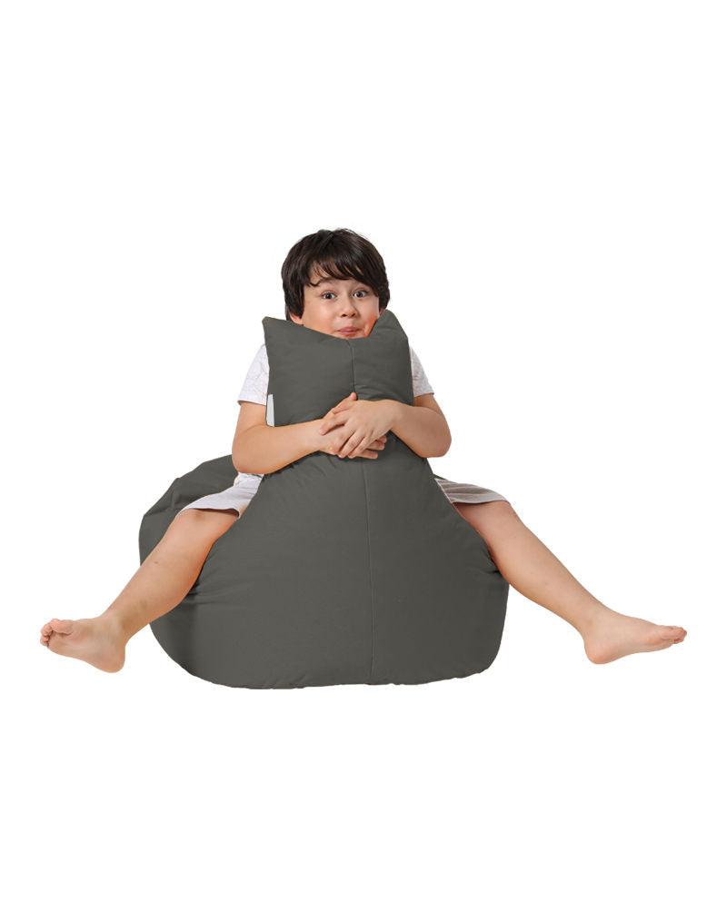 Fotoliu Puf tip Sac pentru Copii, Garden Bean Bag, 70x70x35 cm - Fum