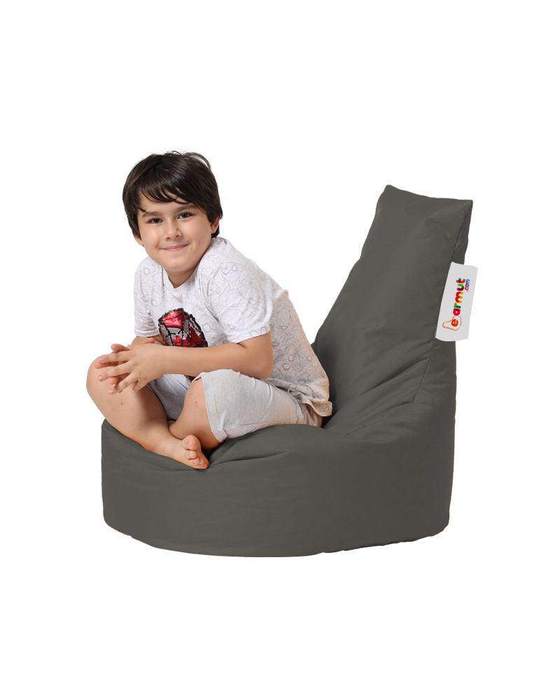 Fotoliu Puf tip Sac pentru Copii, Garden Bean Bag, 70x70x35 cm - Fum