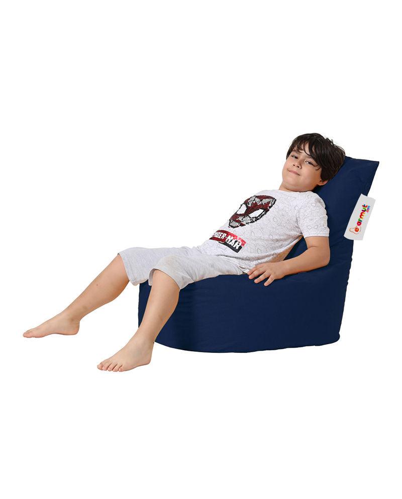 Fotoliu Puf tip Sac pentru Copii, Garden Bean Bag, 70x70x35 cm - Albastru inchis