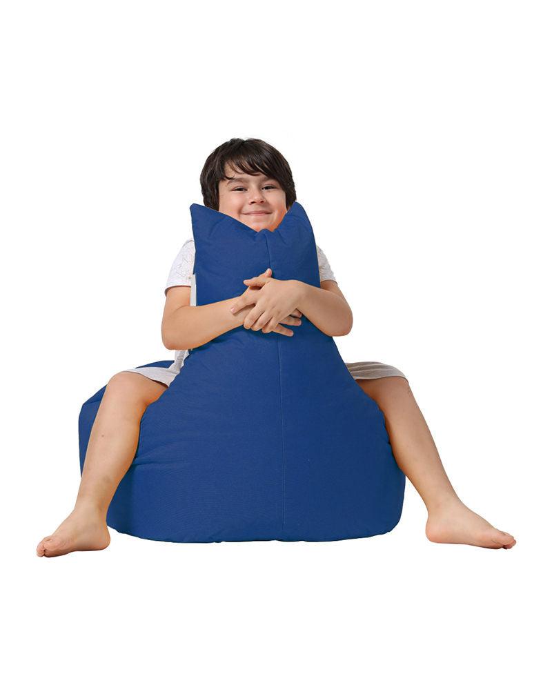 Fotoliu Puf tip Sac pentru Copii, Garden Bean Bag, 70x70x35 cm - Albastru
