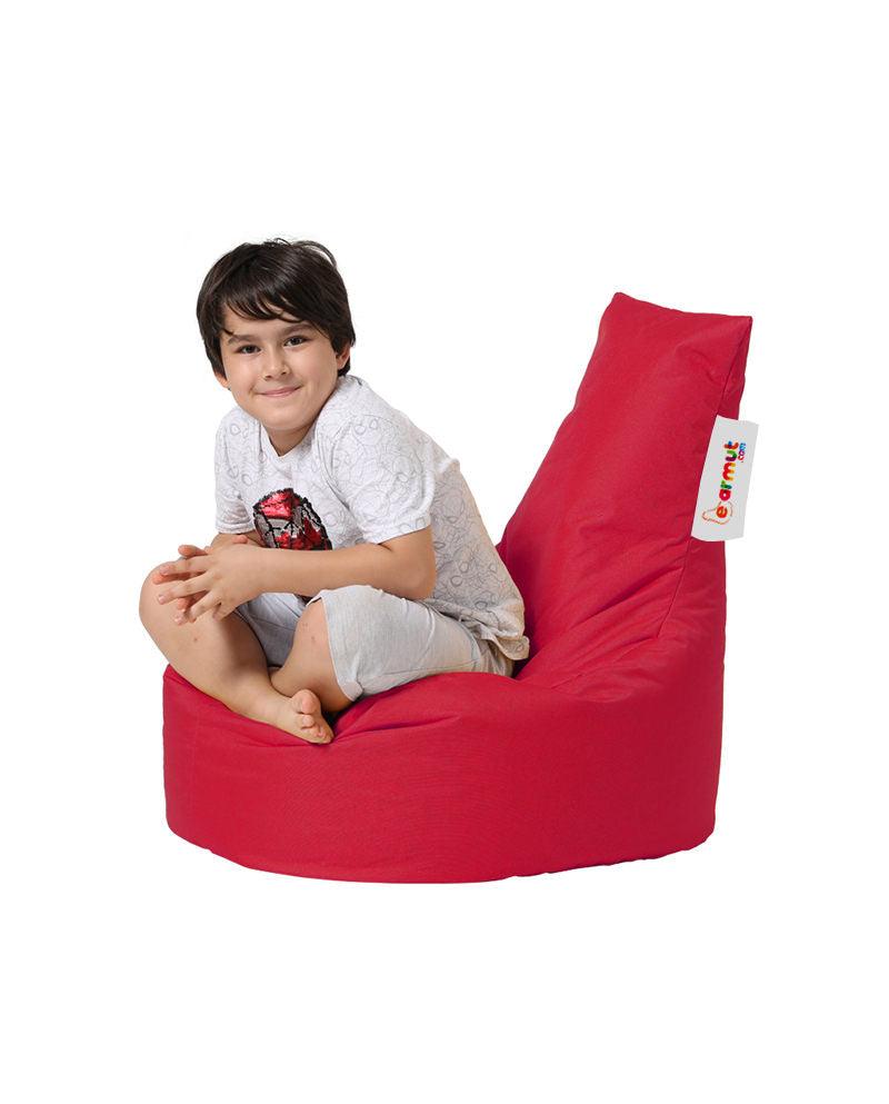 Fotoliu Puf tip Sac pentru Copii, Garden Bean Bag, 70x70x35 cm - Roșu