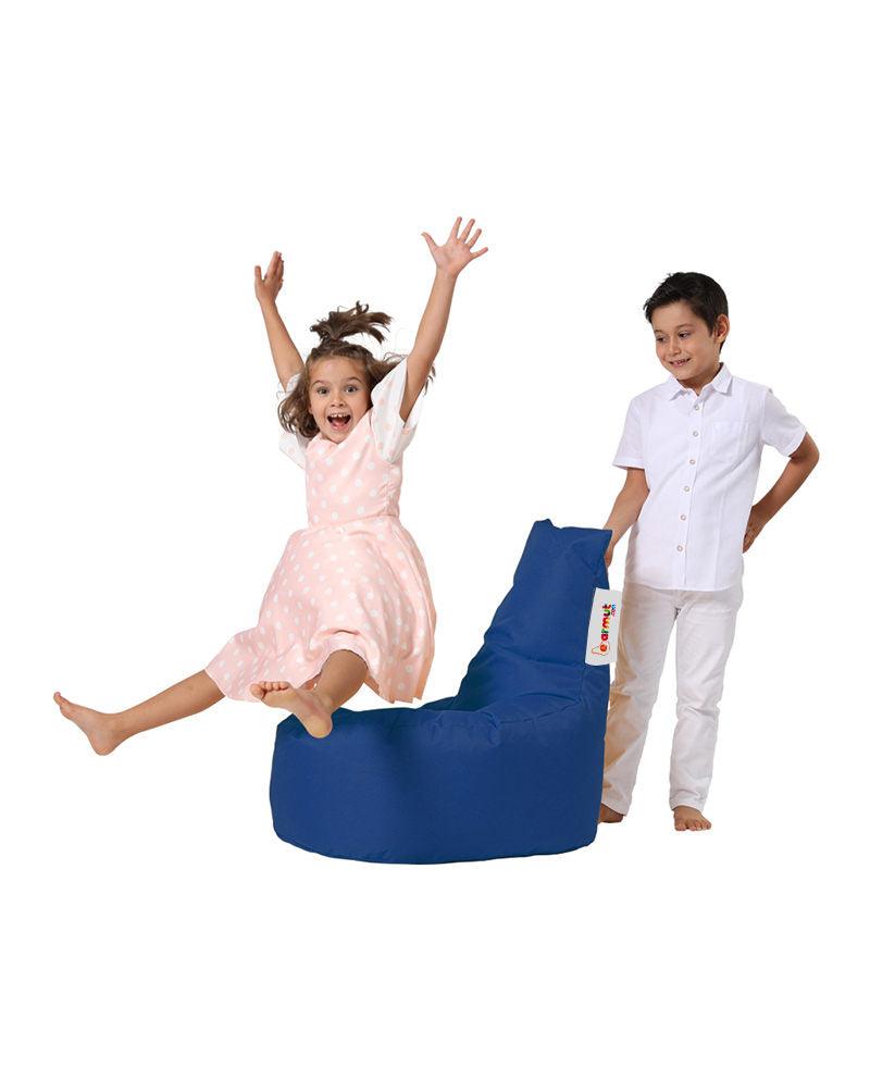 Fotoliu Puf tip Sac pentru Copii, Garden Bean Bag, 70x70x35 cm - Albastru