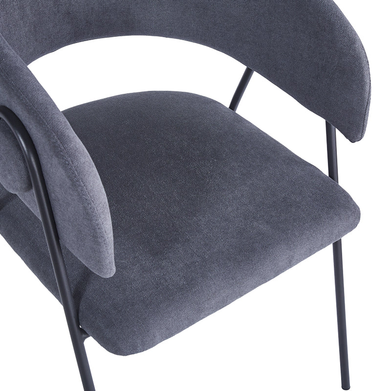 Scaun Rachele cu funcție confort, Antracit - Bej, Picioare Metalice, Negre, 52x65x79 cm - Antracit