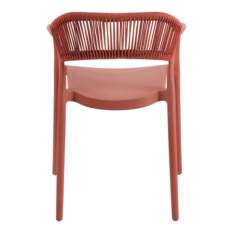 Fotoliu stivuibil Ankara, Rattan -PE, Terracotta, Multicolor, 54x55x77 cm