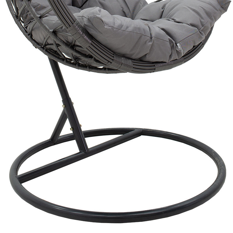 Balansoar Hudson, Metal si PP, 109x119x195 cm - Gri