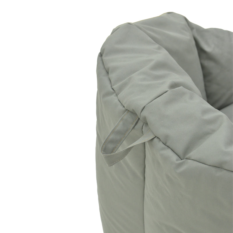 Taburet impermeabil Kerlon, Piele ecologica, Gri - Portocaliu, 80x65 cm - Gri