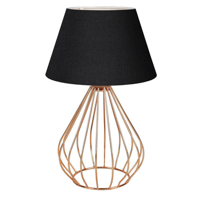 Lampa de masa PWL-1150, negru-auriu, D22x37 cm